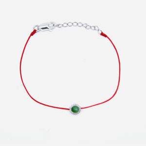 AURUM 金 18K JadeLine Bracelet with Diamond in Apple Green Jade