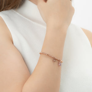 Amethyst Birthstone Beaded Bracelet