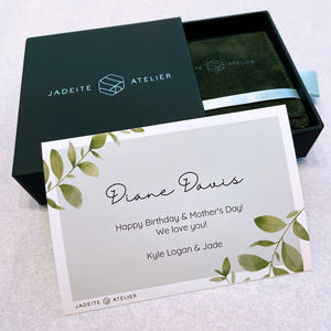 z@ Custom Order : 2025-08-05 AQUA Open Ring in Green Jade (gold finish)