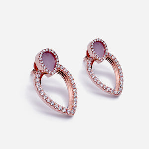 AQUA 水 Earring Studs in Lavender Jade