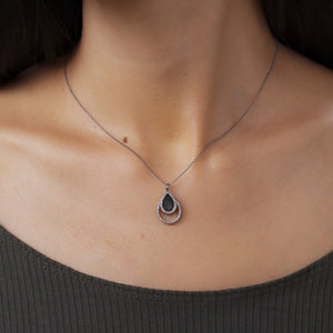 AQUA 水 Necklace in Black Jade