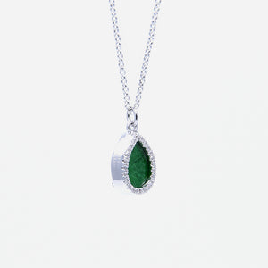 AQUA 水 Necklace in Green Jade
