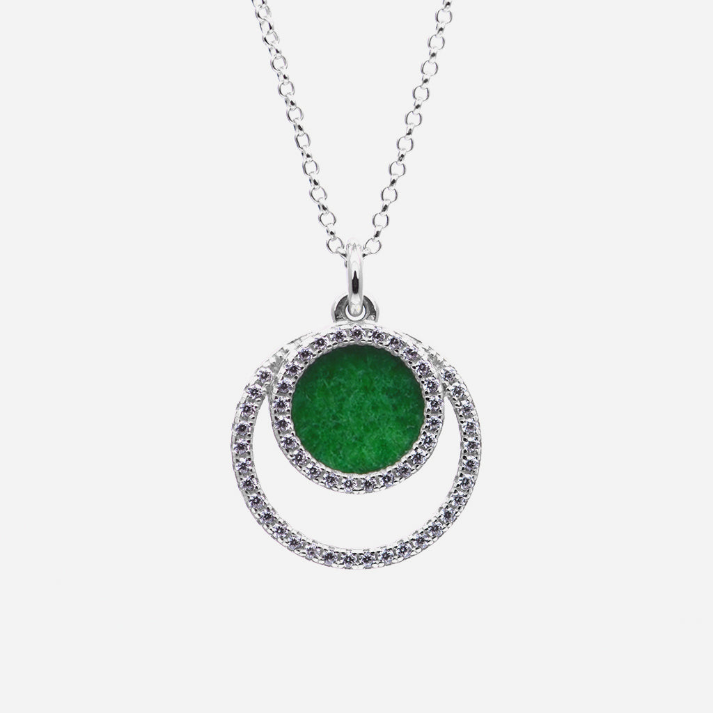 ETERNITY 緣 Necklace in Green Jade