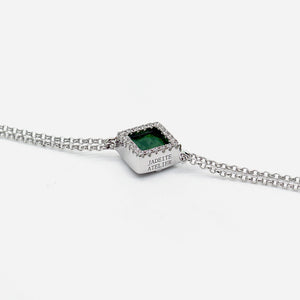 TERRA 方 Bracelet in Green Jade