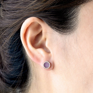 ETERNITY 緣 Earring Studs in Lavender Jade