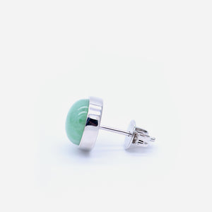 EDEN 悅 Earring Studs in Apple Green Jade