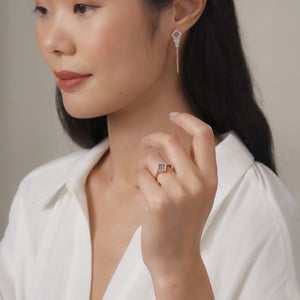 TERRA 方 Small Ring in Lavender Jade