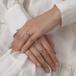 TERRA 方 Small Ring in Lavender Jade