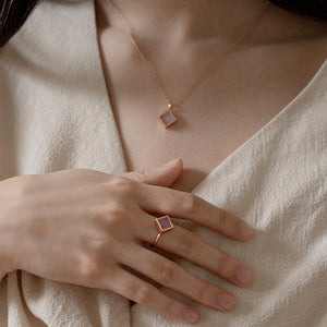 TERRA 方 Ring in Lavender Jade