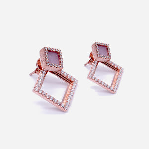 TERRA 方 Earring Studs in Lavender Jade