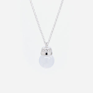 EDEN 悅 Bead Necklace in Ice White Jade