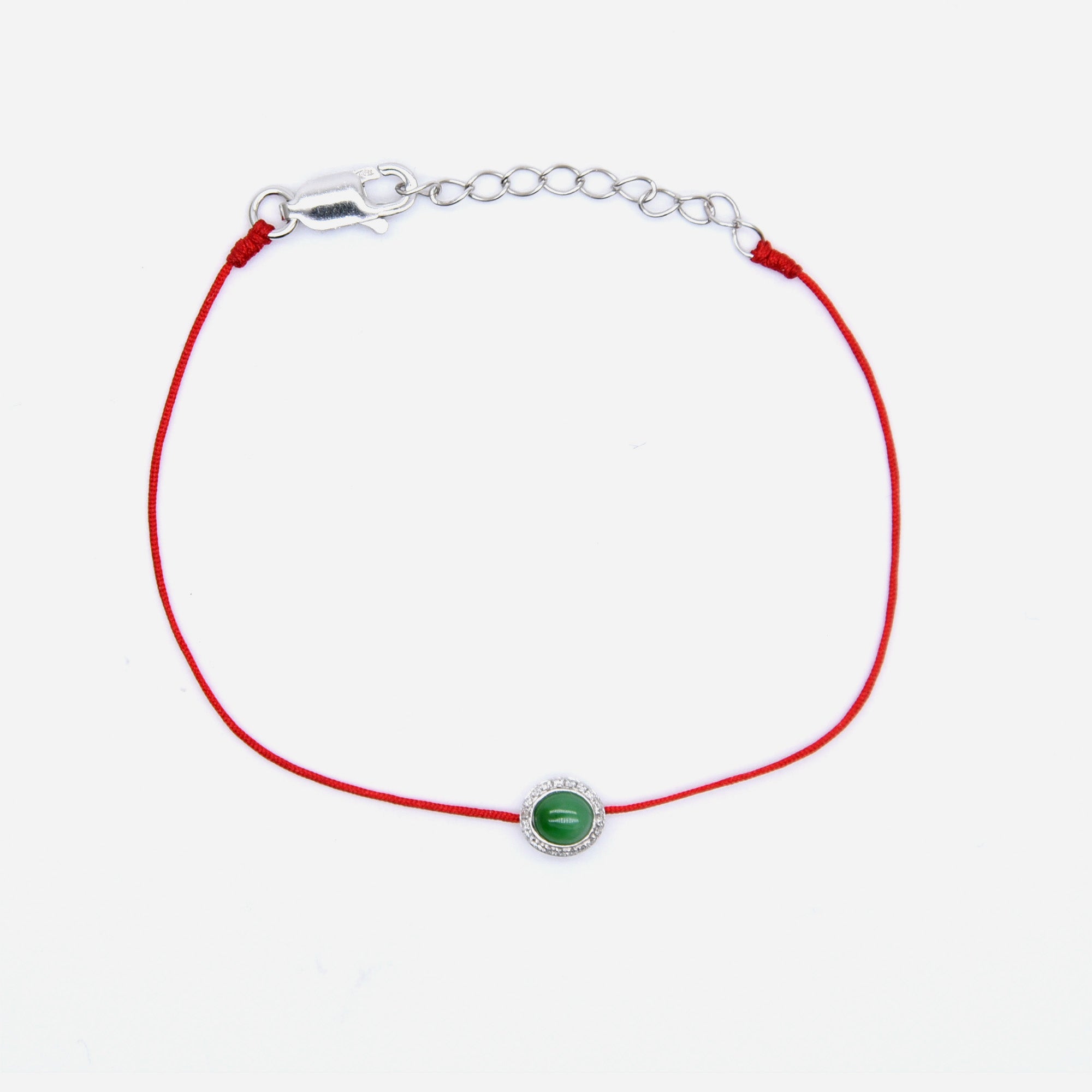 AURUM 金 18K JadeLine Diamond Bracelet in Apple Green Jade