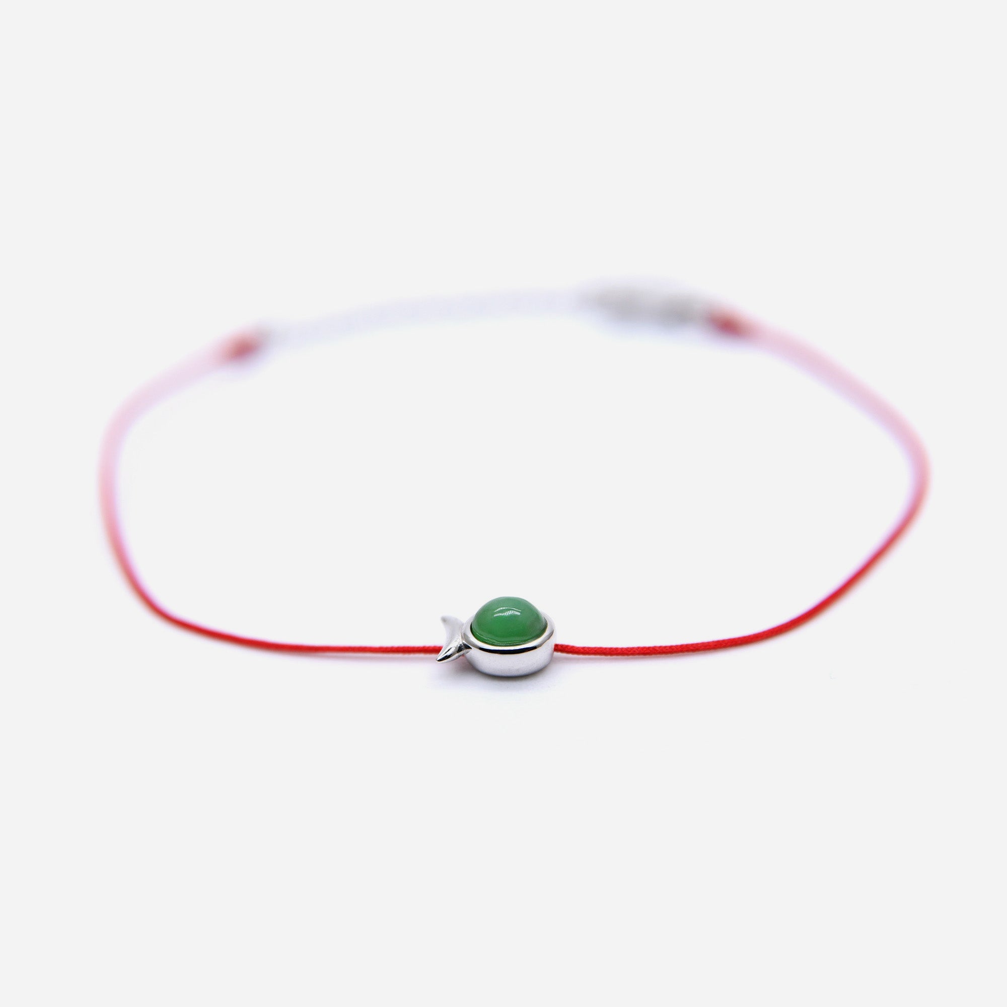 AURUM 金 18K JadeLine Fish Bracelet in Apple Green Jade