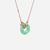 AURUM 金 18K Necklace in Apple Green Jade in Rose Gold