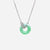 AURUM 金 18K Necklace in Apple Green Jade in White Gold