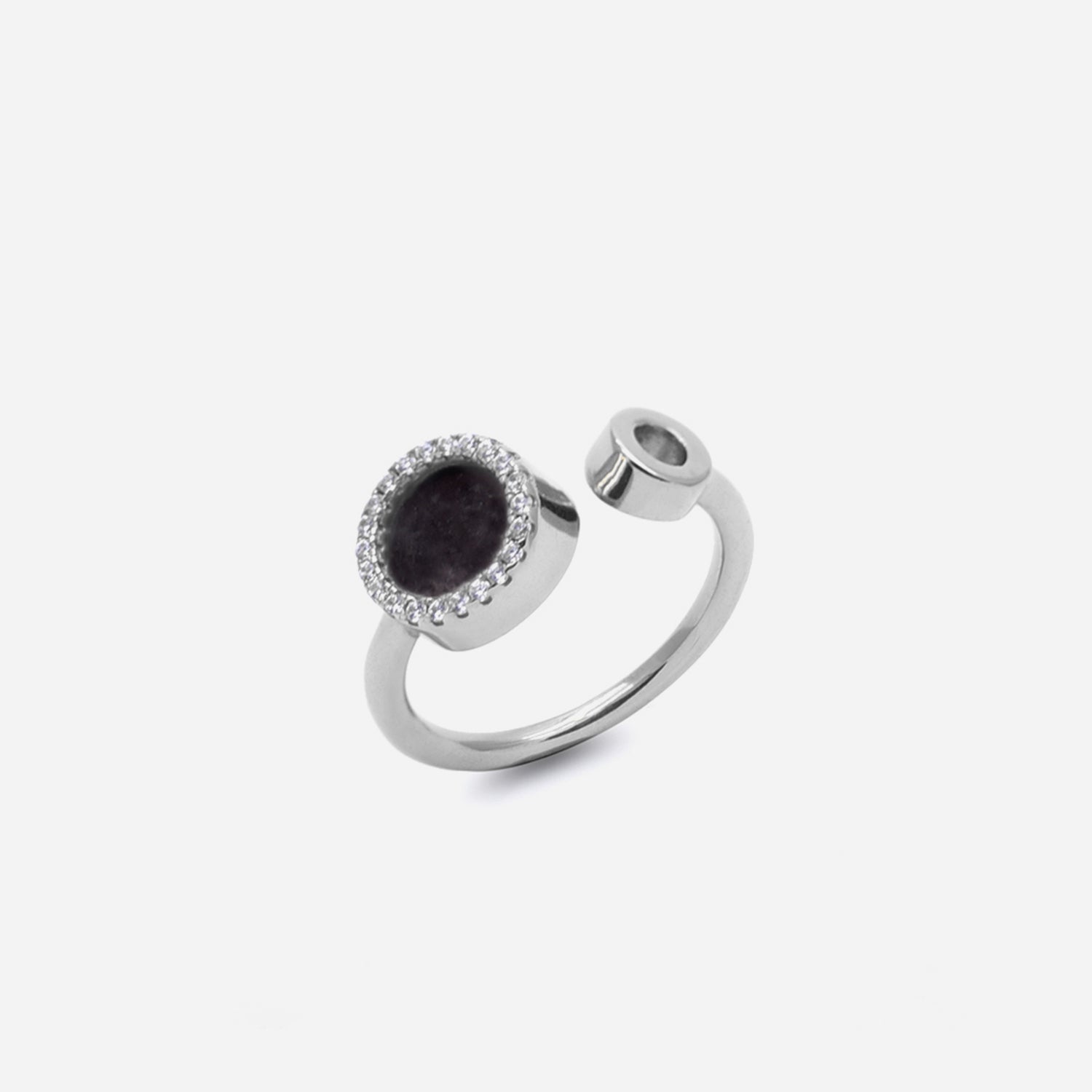 ETERNITY 緣 Open Ring in Black Jade