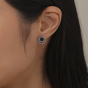 ETERNITY 緣 Earring Studs in Black Jade