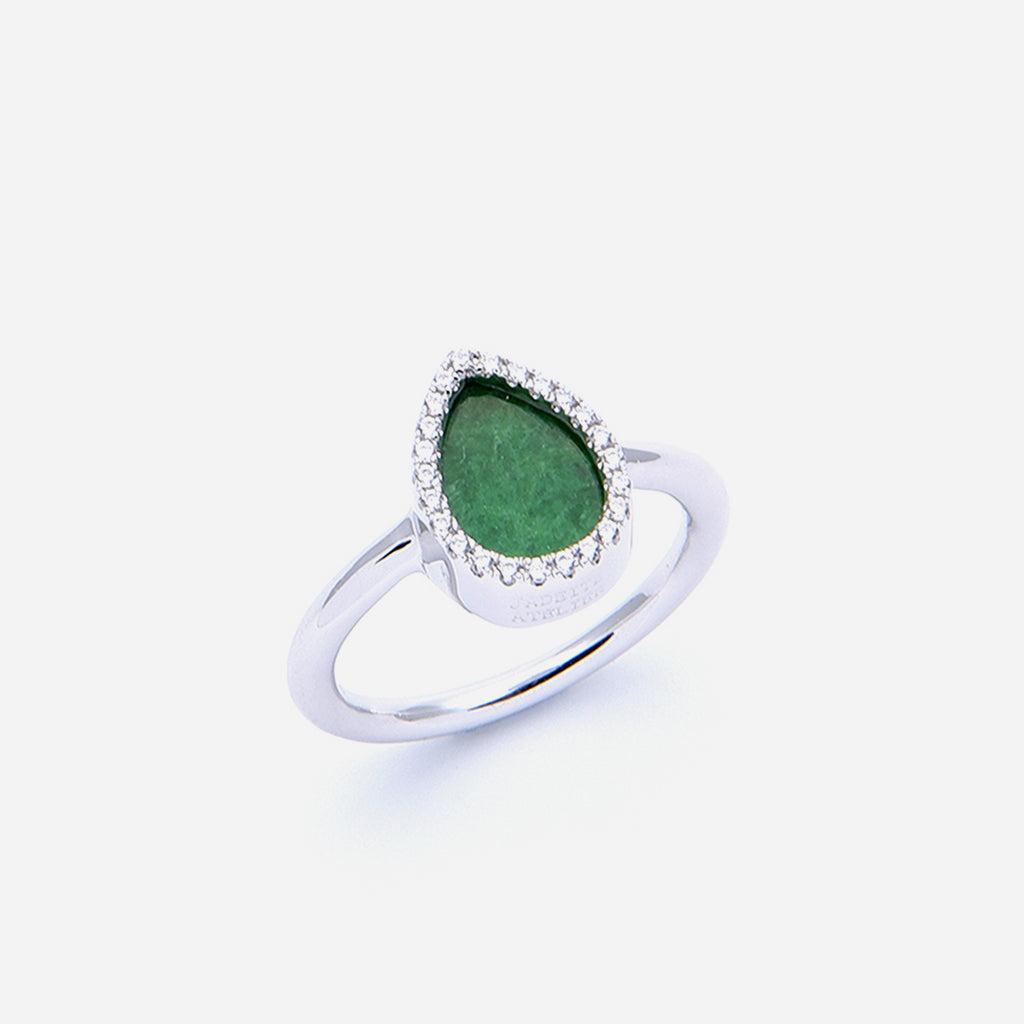 AQUA 水 Ring in Green Jade