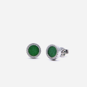 ETERNITY 緣 Earring Studs in Green Jade