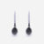 AQUA 水 Dangling Earrings in Black Jade