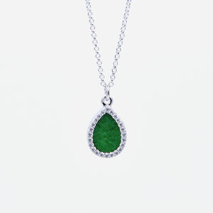 AQUA 水 Necklace in Green Jade