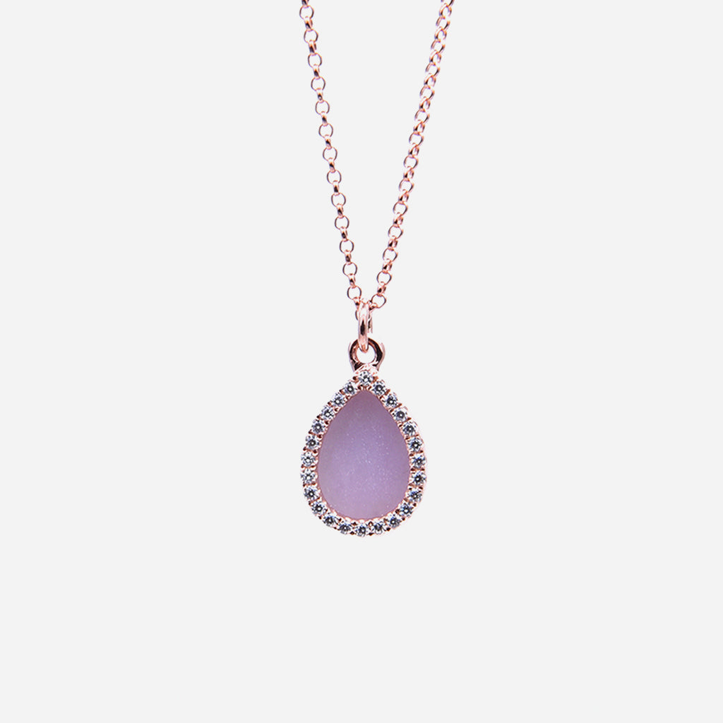 AQUA 水 Necklace in Lavender Jade