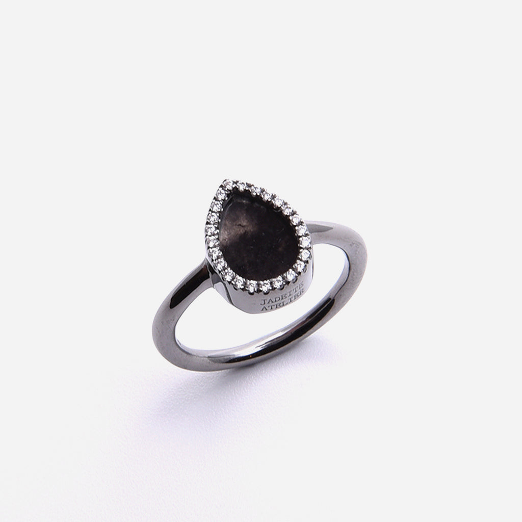 AQUA 水 Ring in Black Jade