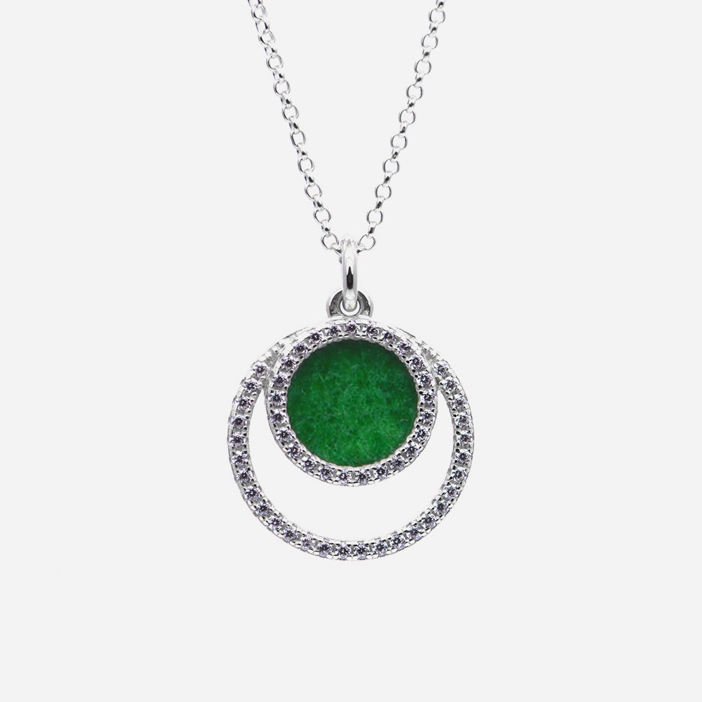 ETERNITY 緣 Necklace in Green Jade