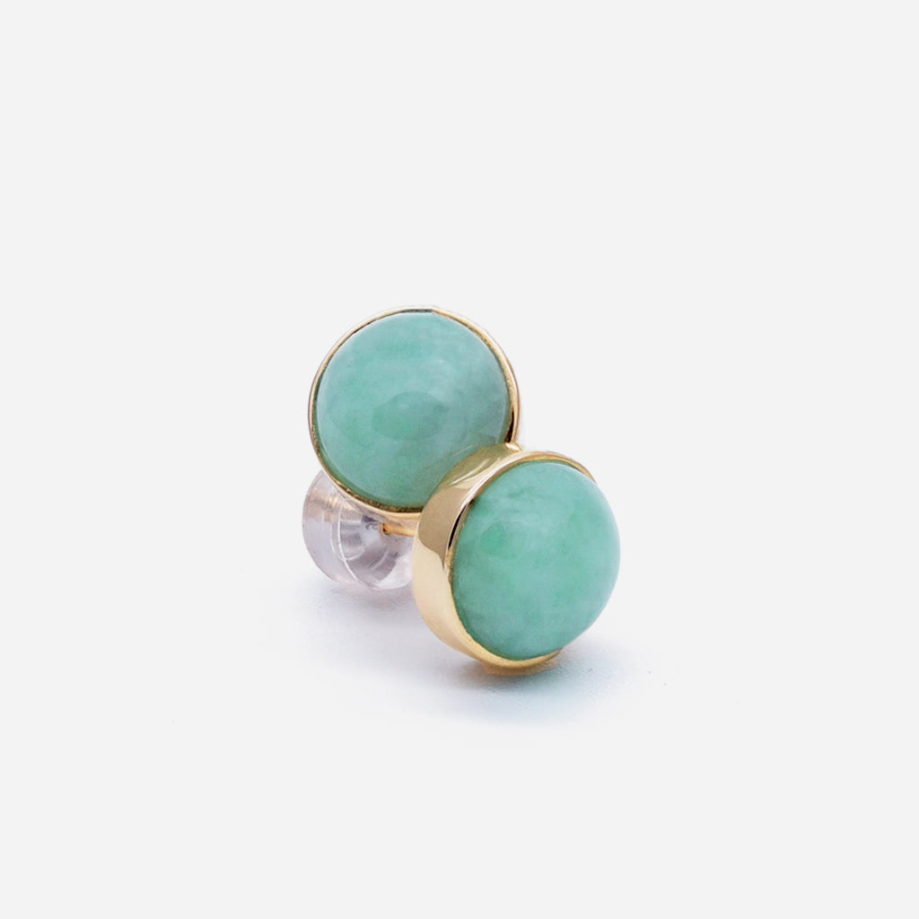 EDEN 悅 Earring Studs in Apple Green Jade