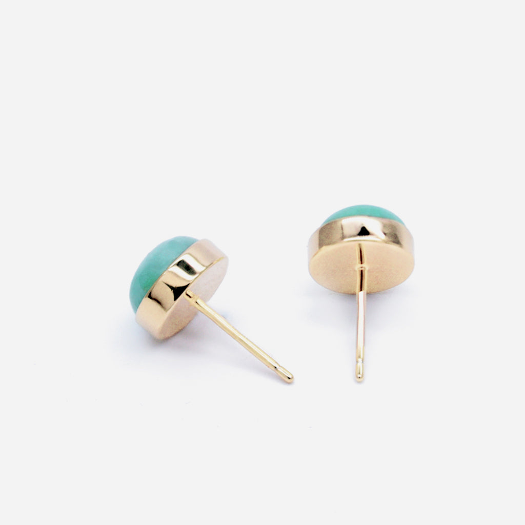 EDEN 悅 Earring Studs in Apple Green Jade