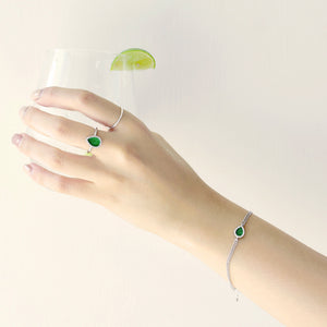 green jade bracelet in modern style by Jadeite Atelier