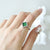 TERRA 方 Ring in Green Jade