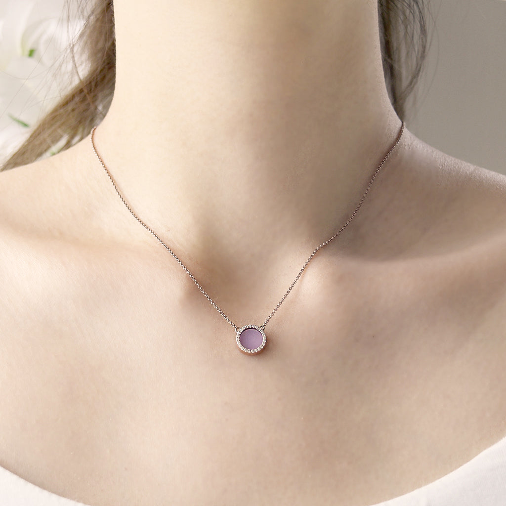 Brazilian Purple Jade & Multi-Gemstone Necklace - Springtime Purple | NOVICA