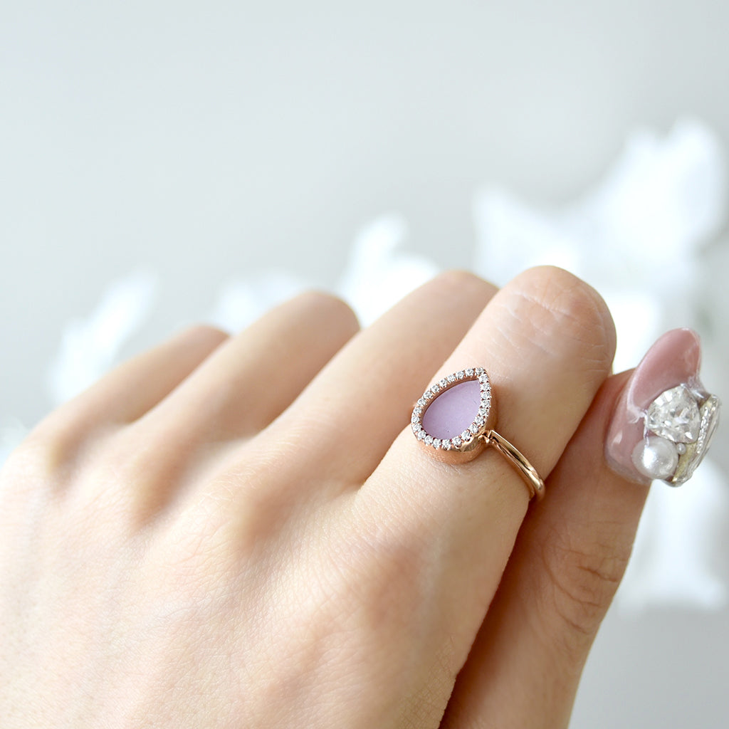 AQUA 水 Ring in Lavender Jade