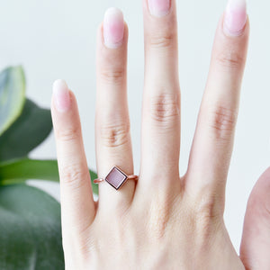 TERRA 方 Small Ring in Lavender Jade