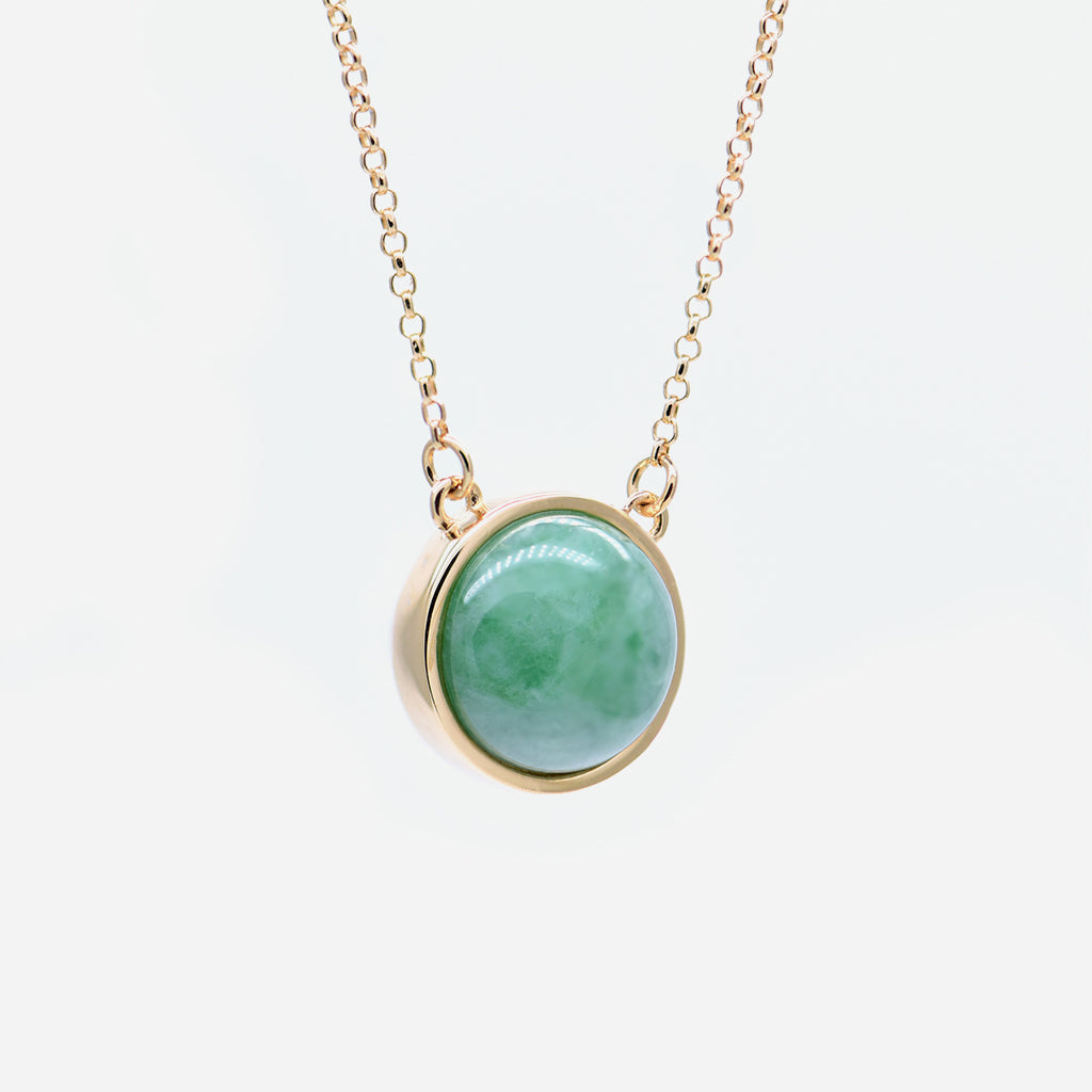 EDEN 悅 Necklace in Apple Green Jade