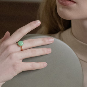 EDEN 悅 Ring in Apple Green Jade