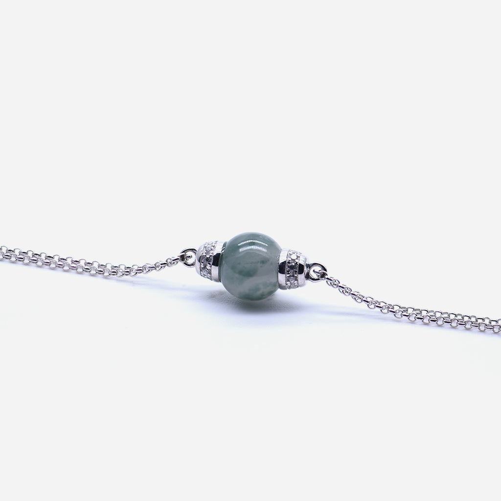 EDEN 悅 Bracelet in Basil Green Jade