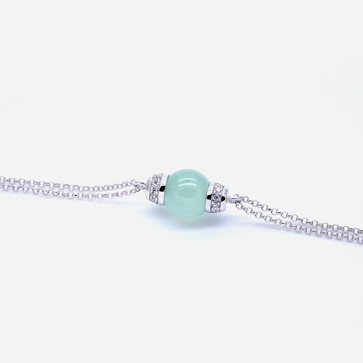 EDEN 悅 Bracelet in Light Green Icy Jade