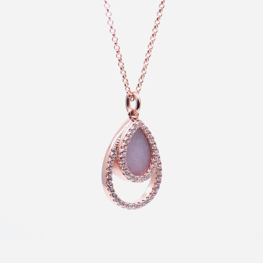 AQUA 水 Necklace in Lavender Jade