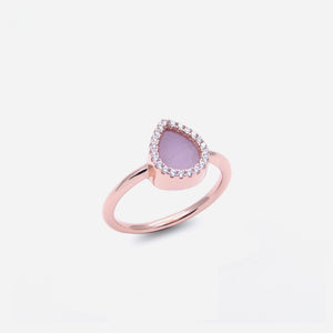 AQUA 水 Small Ring in Lavender Jade