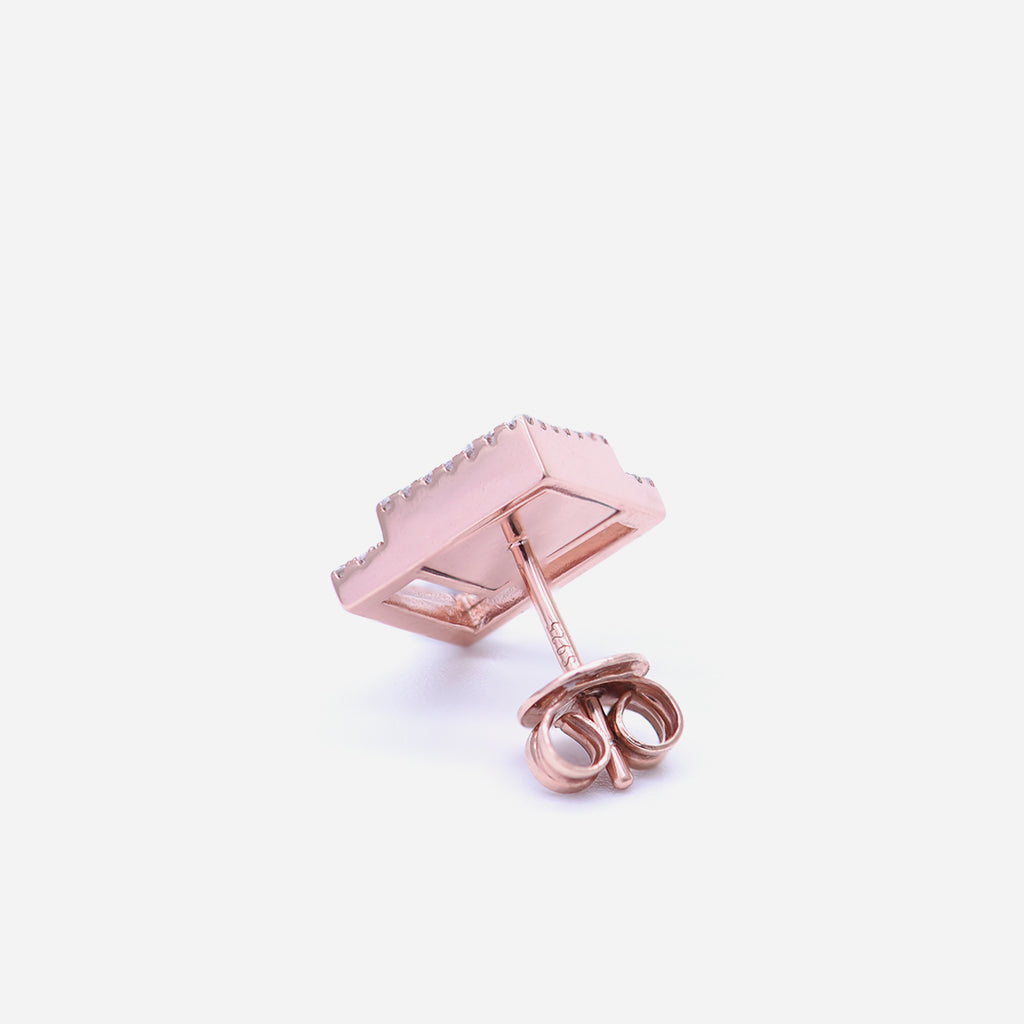 TERRA 方 Earring Studs in Lavender Jade