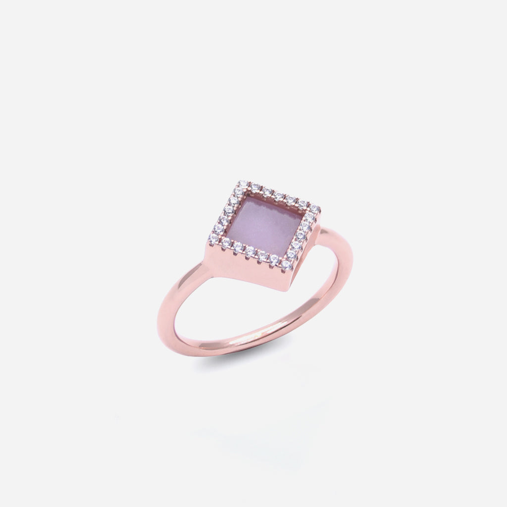 TERRA 方 Small Ring in Lavender Jade