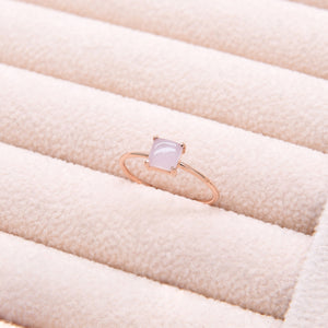 AURUM 金 18K Ring in Pink Jade