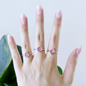 TERRA 方 Small Ring in Lavender Jade