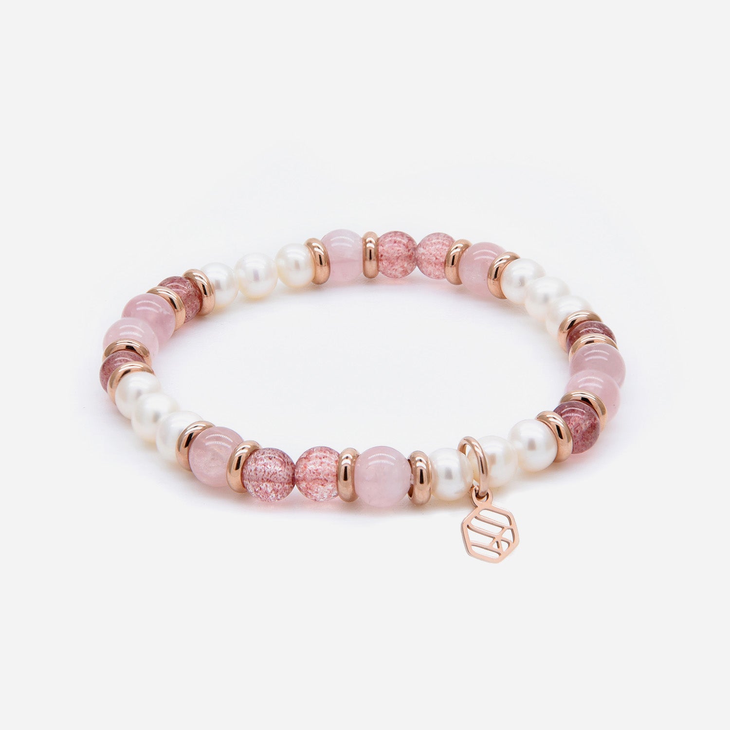 珍珠 • 粉紅晶 • 草莓晶 • 水晶手鍊