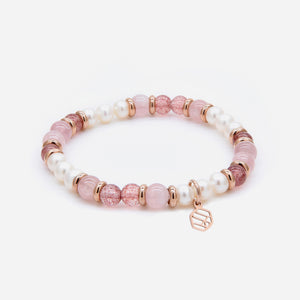 珍珠 • 粉紅晶 • 草莓晶 • 水晶手鍊